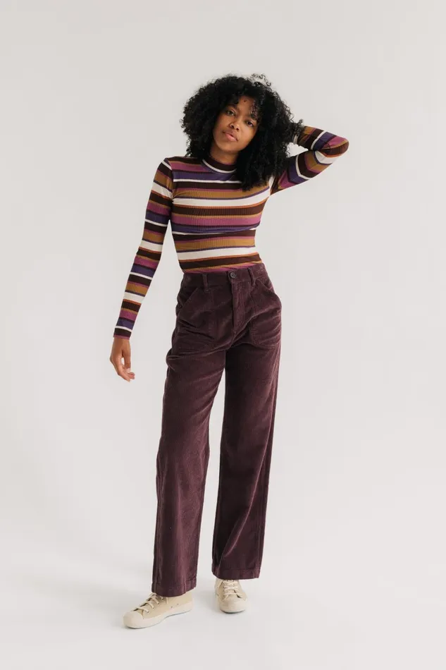 Women Pants Women 8211 Banna 8211 Raisin TWOTHIRDS Pants