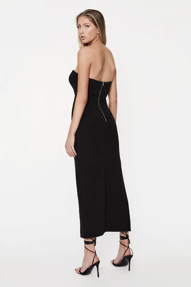 Women Party Dresses Bardot Eleni Midi Dress In Black Black Women Party Dresses Bardot Eleni Midi Dress In Black Black