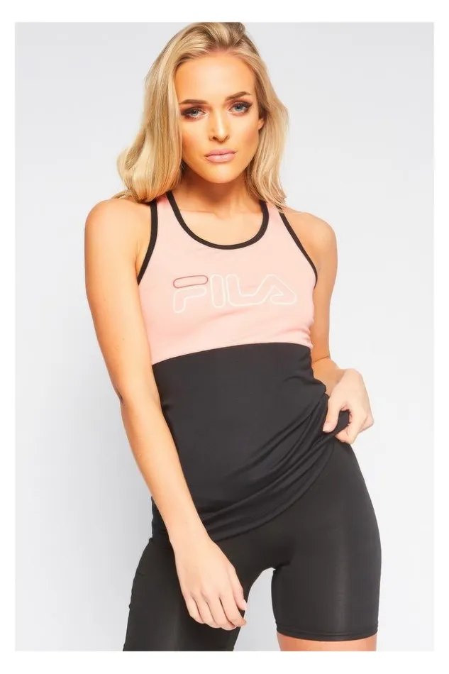 Women Pink And Black TwoTone Tank Top Brentiny Paris Lace Tops Women Pink And Black TwoTone Tank Top Brentiny Paris Lace Tops