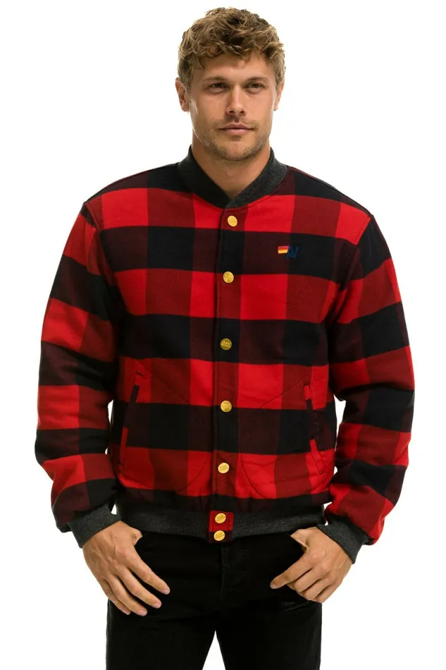 Women PLAID UNISEX VARSITY JACKET 8211 BUFFALO PLAID Aviator Nation UnisexTees Women PLAID UNISEX VARSITY JACKET 8211 BUFFALO PLAID Aviator Nation UnisexTees