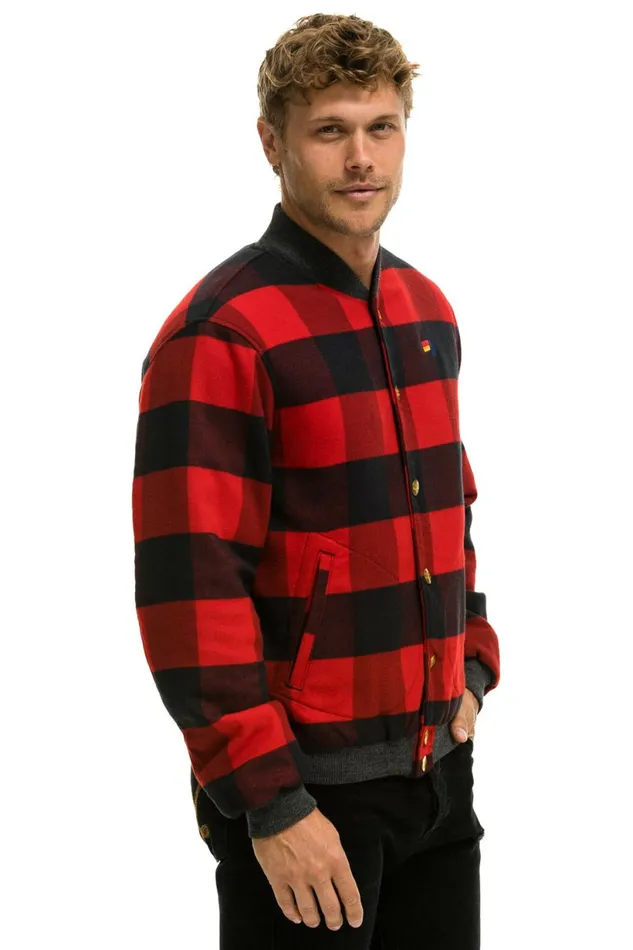 Women PLAID UNISEX VARSITY JACKET 8211 BUFFALO PLAID Aviator Nation UnisexTees Women PLAID UNISEX VARSITY JACKET 8211 BUFFALO PLAID Aviator Nation UnisexTees