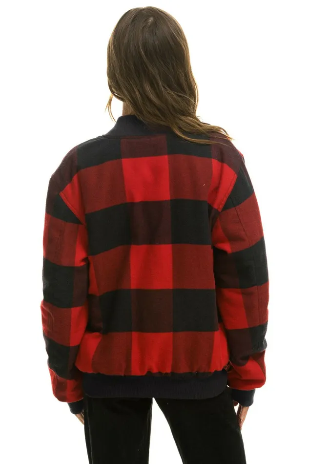 Women PLAID UNISEX VARSITY JACKET 8211 BUFFALO PLAID Aviator Nation UnisexTees Women PLAID UNISEX VARSITY JACKET 8211 BUFFALO PLAID Aviator Nation UnisexTees