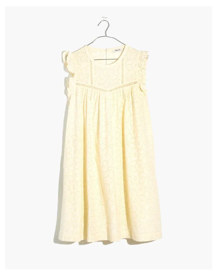 Women Plus Eyelet Ruffle Sleeve Mini Dress Lighthouse Madewell Dresses