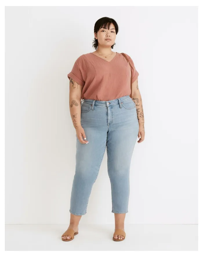 Women Plus Mid Rise Stovepipe Jeans In Abell Wash Abell Wash Madewell Jeans