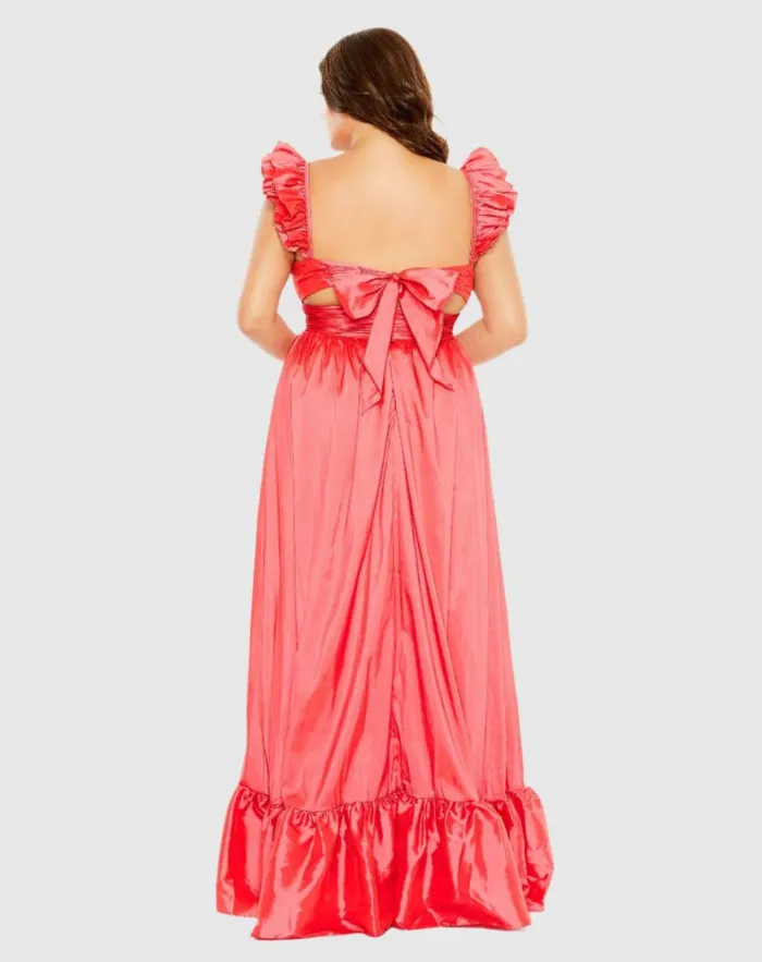 Women Plus Size Dresses Mac Duggal Ruffle Strap High Low Gown Plus Watermelon Women Plus Size Dresses Mac Duggal Ruffle Strap High Low Gown Plus Watermelon