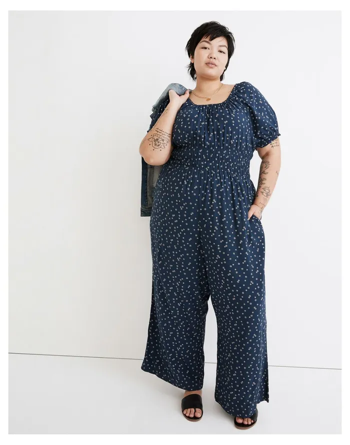 Women Plus Sophia Jumpsuit In Bandana Flower Twilight Madewell Jumpsuits and Overalls