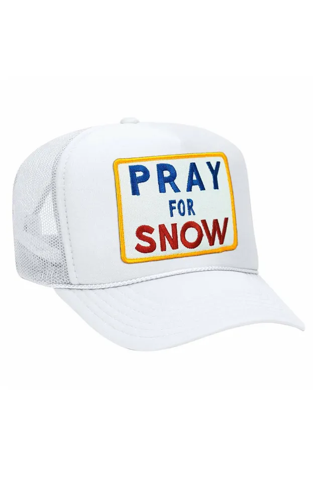 Women PRAY FOR SNOW VINTAGE TRUCKER HAT Aviator Nation TruckerHats Women PRAY FOR SNOW VINTAGE TRUCKER HAT Aviator Nation TruckerHats