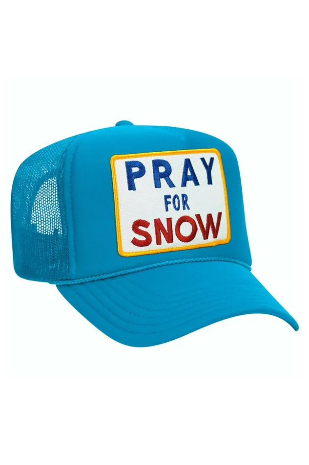 Women PRAY FOR SNOW VINTAGE TRUCKER HAT Aviator Nation TruckerHats Women PRAY FOR SNOW VINTAGE TRUCKER HAT Aviator Nation TruckerHats
