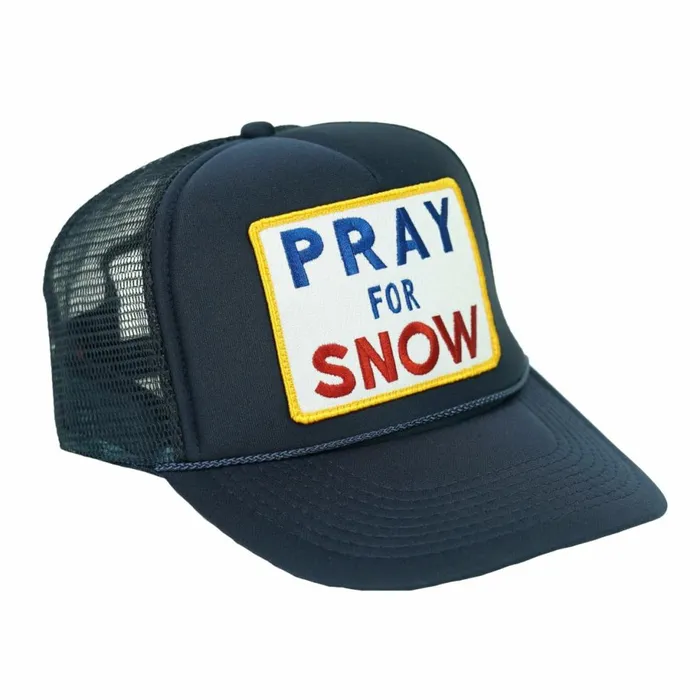 Women PRAY FOR SNOW VINTAGE TRUCKER HAT Aviator Nation TruckerHats Women PRAY FOR SNOW VINTAGE TRUCKER HAT Aviator Nation TruckerHats