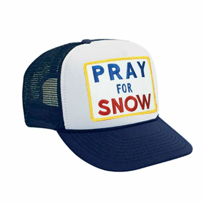 Women PRAY FOR SNOW VINTAGE TRUCKER HAT Aviator Nation TruckerHats Women PRAY FOR SNOW VINTAGE TRUCKER HAT Aviator Nation TruckerHats