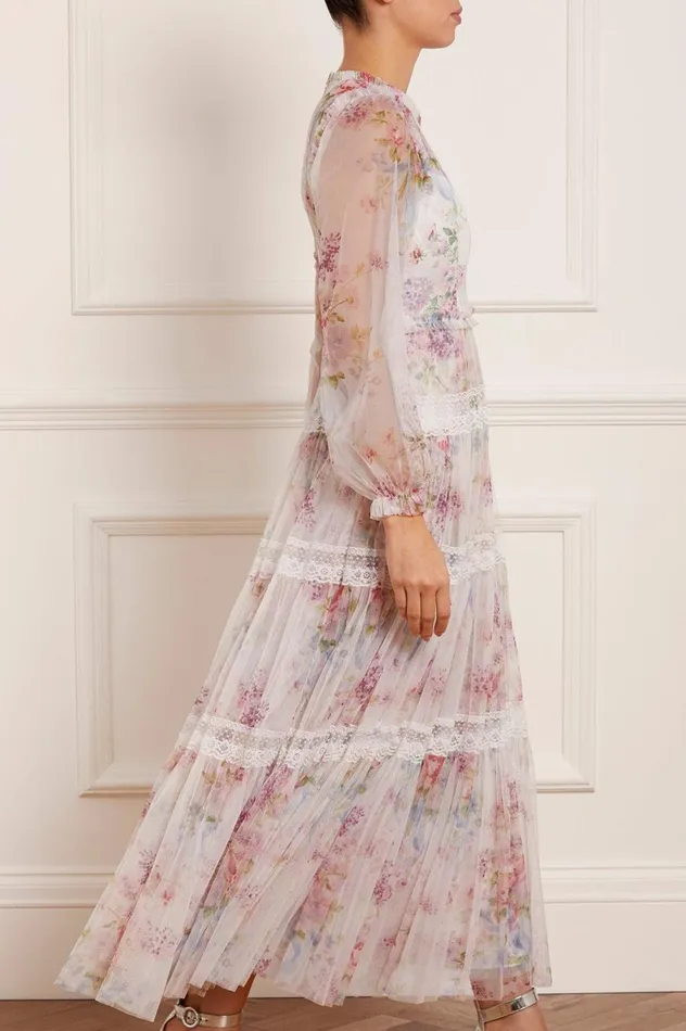 Women Printed Dresses Needle and Thread Floral Wonder Ankle Gown Multi