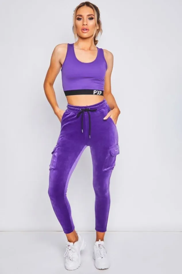 Women Project X Crop Top Purple Bra Brentiny Paris Top And Tank Tops