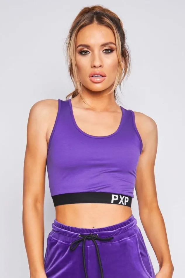 Women Project X Crop Top Purple Bra Brentiny Paris Top And Tank Tops