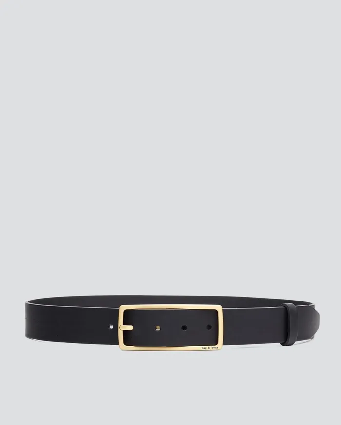 Women Rag and Bone Belts Leather Rebound Belt For Women In Black Rag and Bone Leather Rebound Belt For Women In Black