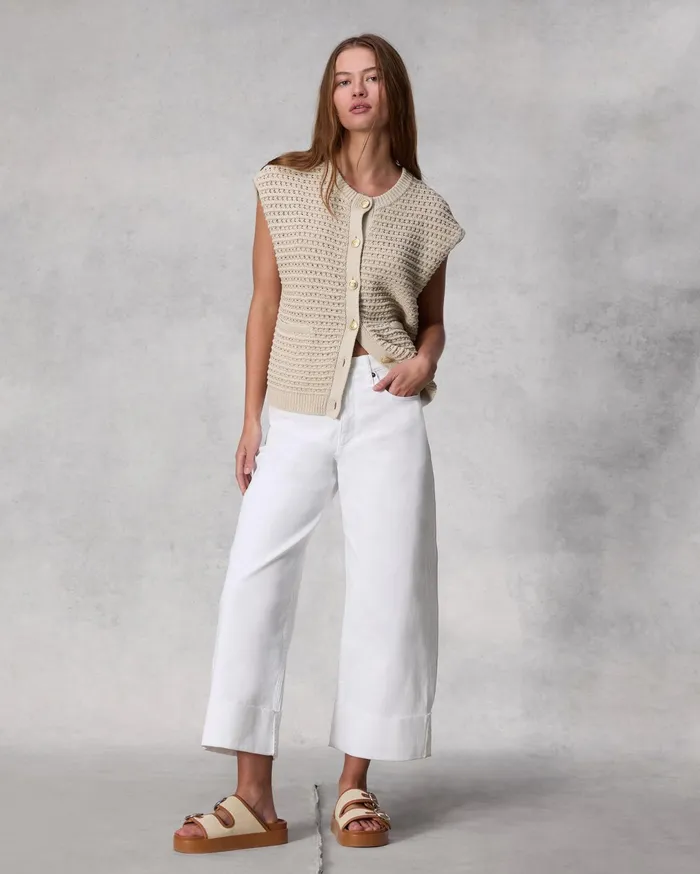 Women Rag and Bone Blazers and Vests Marlee Cotton Sweater Vest Turtledove Women Rag and Bone Blazers and Vests Marlee Cotton Sweater Vest Turtledove