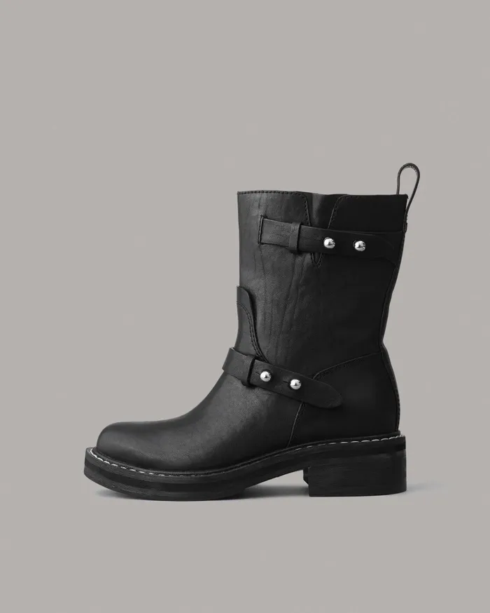 Women Rag and Bone Boots RB Moto Boot Black