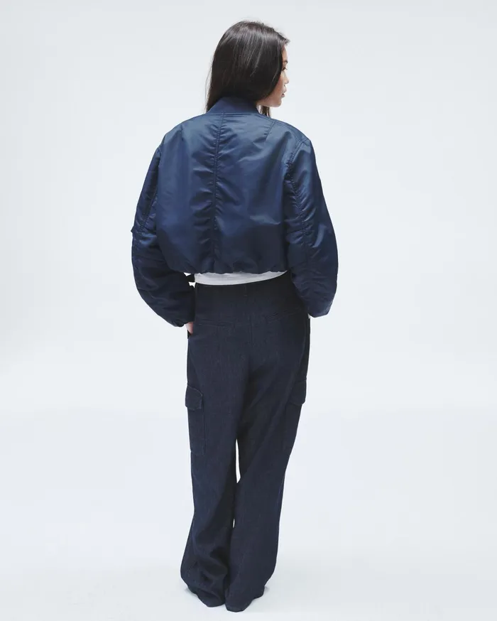 Women Rag and Bone Coats and Jackets Maggie Cropped Nylon Bomber Salute Women Rag and Bone Coats and Jackets Maggie Cropped Nylon Bomber Salute