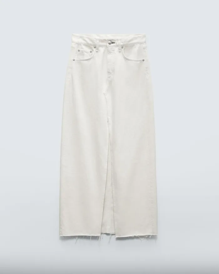 Women Rag and Bone Dresses and Skirts Avery Denim Skirt Ecru Women Rag and Bone Dresses and Skirts Avery Denim Skirt Ecru