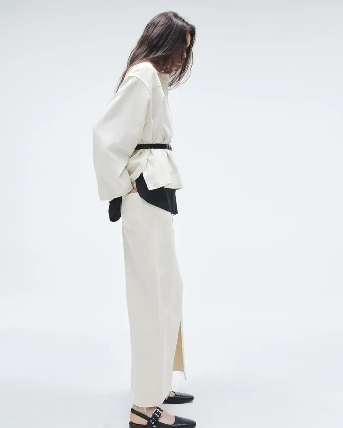 Women Rag and Bone Dresses and Skirts Avery Denim Skirt Ecru Women Rag and Bone Dresses and Skirts Avery Denim Skirt Ecru