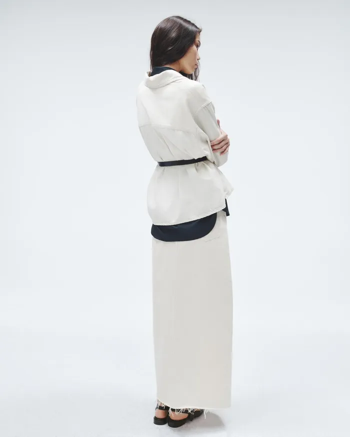 Women Rag and Bone Dresses and Skirts Avery Denim Skirt Ecru Women Rag and Bone Dresses and Skirts Avery Denim Skirt Ecru