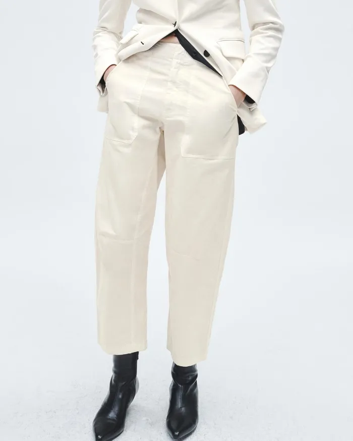 Women Rag and Bone Pants Leyton Workwear Cotton Pant Ivory Women Rag and Bone Pants Leyton Workwear Cotton Pant Ivory