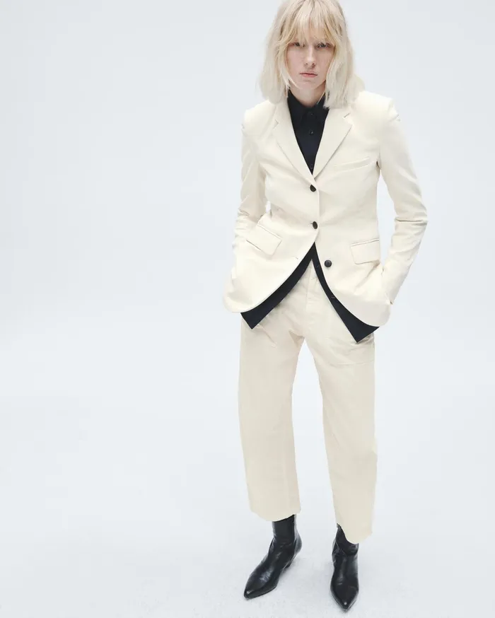 Women Rag and Bone Pants Leyton Workwear Cotton Pant Ivory Women Rag and Bone Pants Leyton Workwear Cotton Pant Ivory