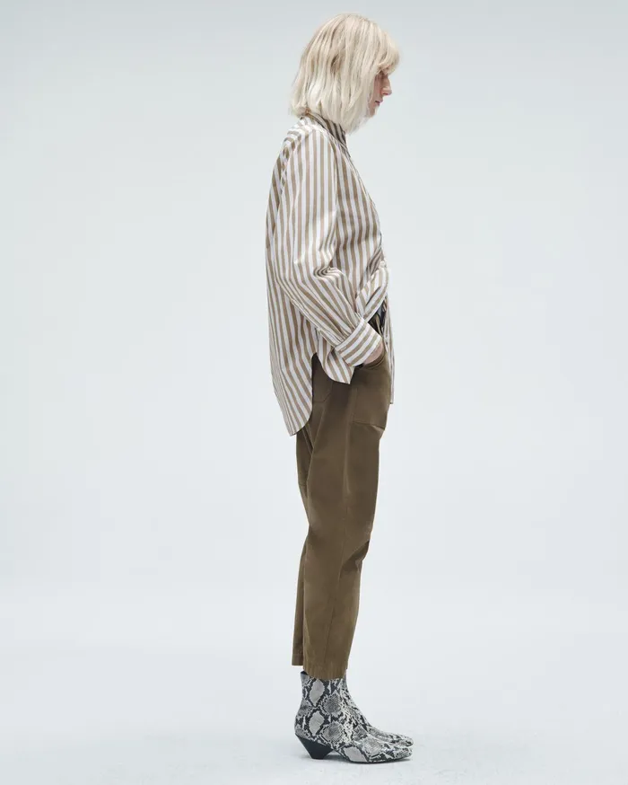 Women Rag and Bone Pants Leyton Workwear Cotton Pant Olive Green Women Rag and Bone Pants Leyton Workwear Cotton Pant Olive Green