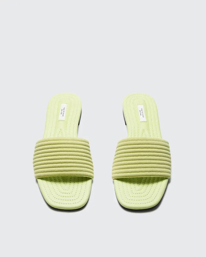 Women Rag and Bone Sandals Ellis Slide Gem Green Women Rag and Bone Sandals Ellis Slide Gem Green