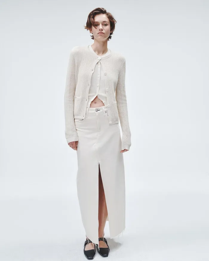 Women Rag and Bone Sweaters Viola Cotton Cardigan Turtledove Women Rag and Bone Sweaters Viola Cotton Cardigan Turtledove
