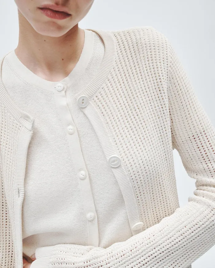 Women Rag and Bone Sweaters Viola Cotton Cardigan Turtledove Women Rag and Bone Sweaters Viola Cotton Cardigan Turtledove