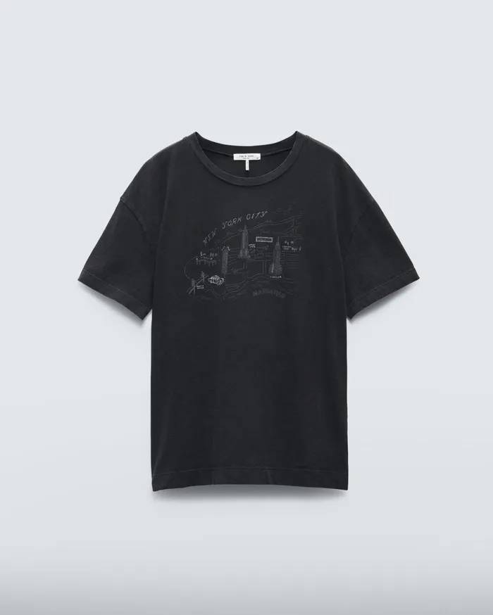 Women Rag and Bone TShirts Mica City Tee Black Women Rag and Bone TShirts Mica City Tee Black