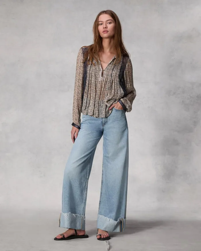 Women Rag and Bone Tops Amaris Viscose Lurex Top Beige Multi Women Rag and Bone Tops Amaris Viscose Lurex Top Beige Multi