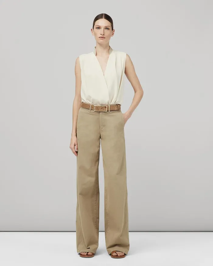 Women Rag and Bone Tops Meredith Satin Blouse Ivory