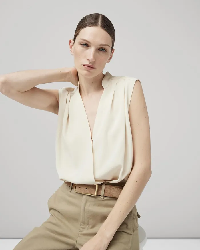 Women Rag and Bone Tops Meredith Satin Blouse Ivory Women Rag and Bone Tops Meredith Satin Blouse Ivory