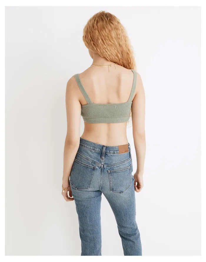 Women Resourced Cashmere Sweater Bralette Frosted Willow Madewell Sweaters Women Resourced Cashmere Sweater Bralette Frosted Willow Madewell Sweaters