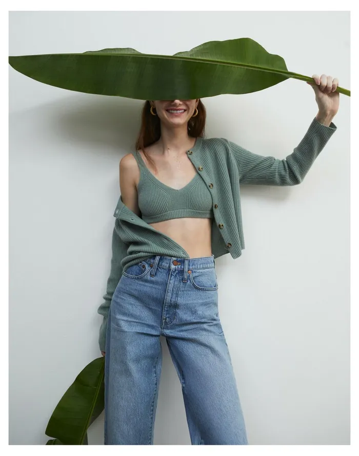 Women Resourced Cashmere Sweater Bralette Frosted Willow Madewell Sweaters Women Resourced Cashmere Sweater Bralette Frosted Willow Madewell Sweaters
