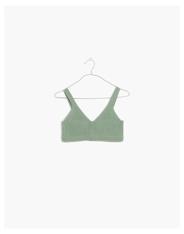 Women Resourced Cashmere Sweater Bralette Frosted Willow Madewell Sweaters Women Resourced Cashmere Sweater Bralette Frosted Willow Madewell Sweaters
