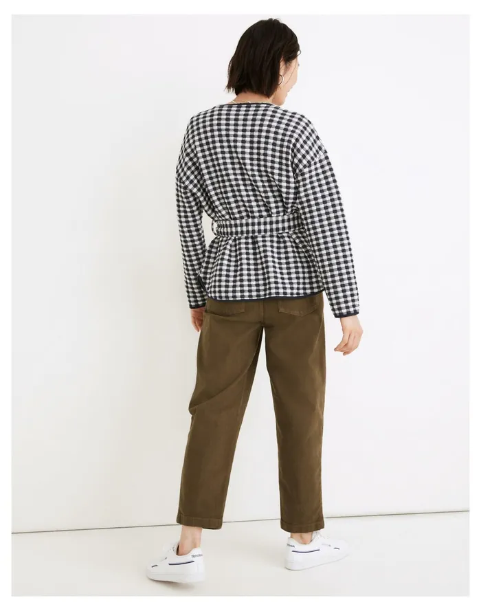 Women Resourced Gingham Quilted Tie Jacket Classic Indigo Madewell Sweatshirts and Sweatpants Women Resourced Gingham Quilted Tie Jacket Classic Indigo Madewell Sweatshirts and Sweatpants