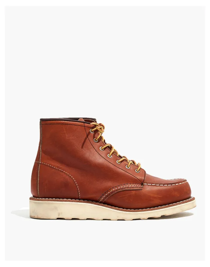 Women Red Wing 6 Inch Moc Lace Up Boots Oro Brown Madewell Boots Women Red Wing 6 Inch Moc Lace Up Boots Oro Brown Madewell Boots