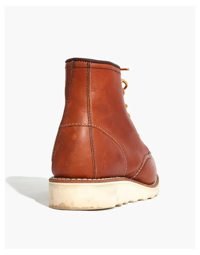 Women Red Wing 6 Inch Moc Lace Up Boots Oro Brown Madewell Boots Women Red Wing 6 Inch Moc Lace Up Boots Oro Brown Madewell Boots