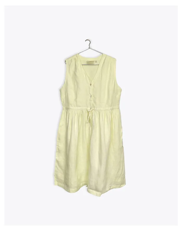 Women Reistor Hemp Pina Colada Season Drawstring Dress Light Yellow Madewell Dresses Women Reistor Hemp Pina Colada Season Drawstring Dress Light Yellow Madewell Dresses