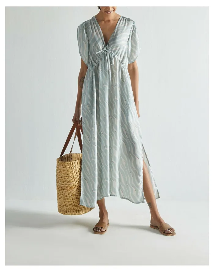 Women Reistor The Beach To Bar Dress Light Blue Madewell Dresses