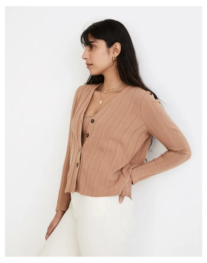 Women Ribbed Sweater Knit Cardigan Faded Earth Madewell Sweaters Women Ribbed Sweater Knit Cardigan Faded Earth Madewell Sweaters