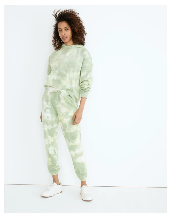 Women Richer Poorer Recycled Fleece Hoodie Sweatshirt In Tie Dye Green Storm Madewell Sweatshirts and Sweatpants Women Richer Poorer Recycled Fleece Hoodie Sweatshirt In Tie Dye Green Storm Madewell Sweatshirts and Sweatpants