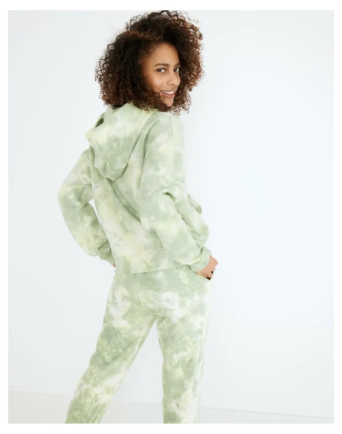 Women Richer Poorer Recycled Fleece Hoodie Sweatshirt In Tie Dye Green Storm Madewell Sweatshirts and Sweatpants Women Richer Poorer Recycled Fleece Hoodie Sweatshirt In Tie Dye Green Storm Madewell Sweatshirts and Sweatpants