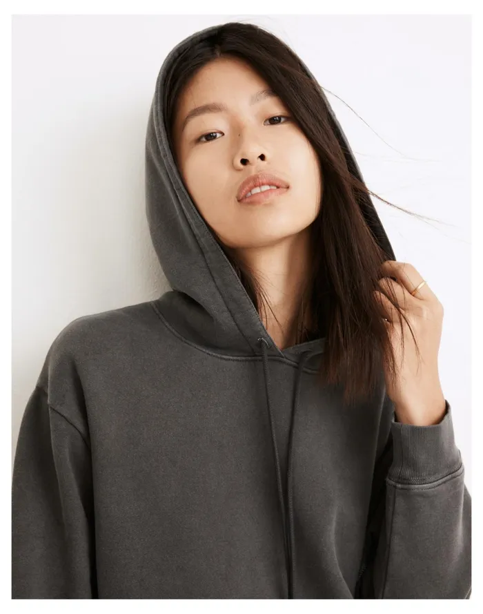 Women Rivet and Thread Garment Dyed Oversized Hoodie Sweatshirt Coal Madewell Sweatshirts and Sweatpants Women Rivet and Thread Garment Dyed Oversized Hoodie Sweatshirt Coal Madewell Sweatshirts and Sweatpants