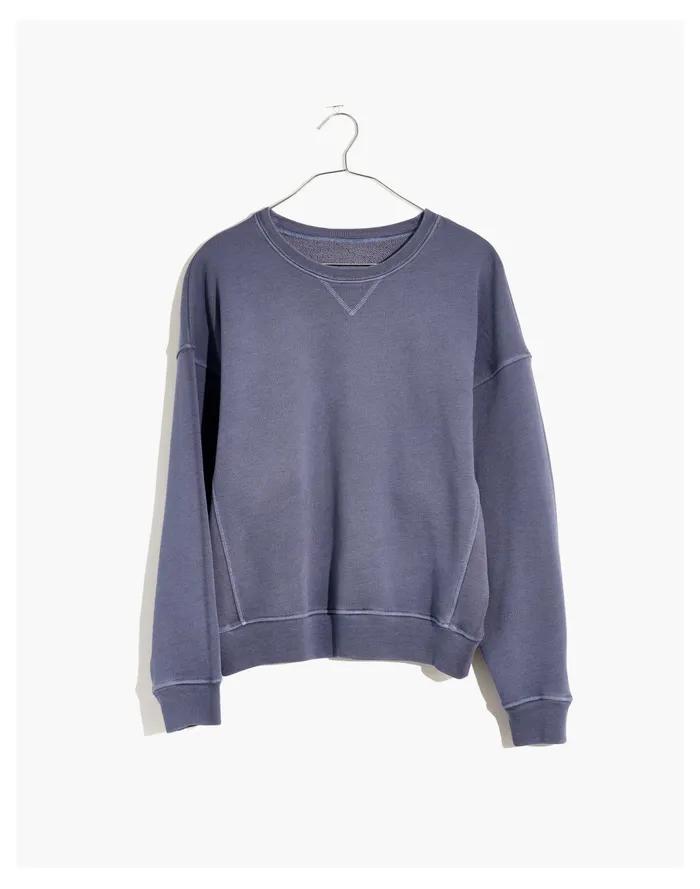 Women Rivet and Thread Logo Rib Insert Sweatshirt Sunfaded Indigo Madewell Sweatshirts and Sweatpants Women Rivet and Thread Logo Rib Insert Sweatshirt Sunfaded Indigo Madewell Sweatshirts and Sweatpants