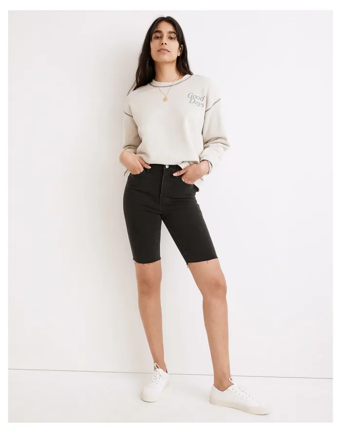 Women Roadtripper Supersoft Biker Shorts In Lunar Wash Lunar Wash Madewell Shorts