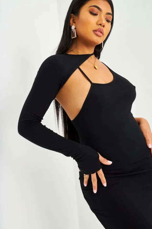 Women Robe Asymtrique Mi Longue Noire Manche Mitaine Amovible Brentiny Paris Ceremonial Outfits Women Robe Asymtrique Mi Longue Noire Manche Mitaine Amovible Brentiny Paris Ceremonial Outfits