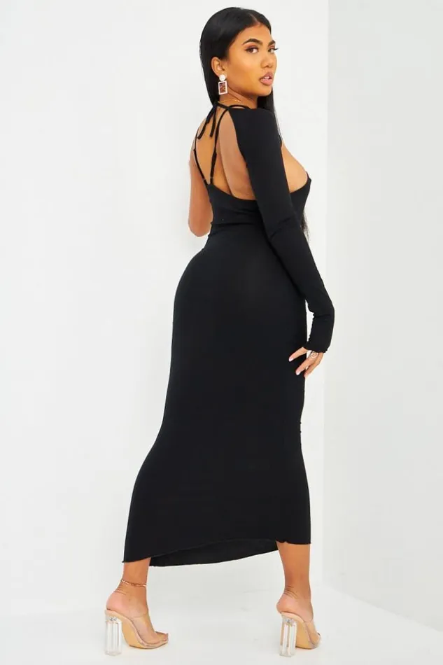 Women Robe Asymtrique Mi Longue Noire Manche Mitaine Amovible Brentiny Paris Ceremonial Outfits Women Robe Asymtrique Mi Longue Noire Manche Mitaine Amovible Brentiny Paris Ceremonial Outfits